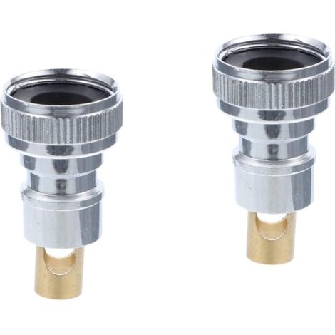 2pièces Adaptateur De Robinet Pour Machine à Laver Raccord Rapide Anti-fuite Avec Système De Blocage Automatique Compatible Lave-vaisselle Et Évier De Cuisine (1/5)