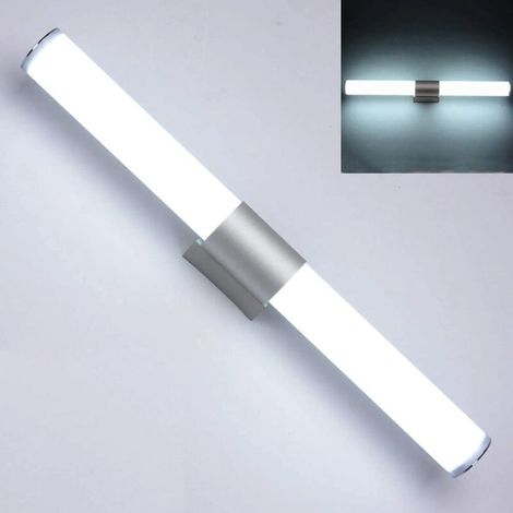 MINKUROW Luz De Espejo Baño Tocador Luz De Pared Con Pantalla Cerrada Acero Inoxidable + Acrílico Maquillaje Gabinete Iluminación Ahorro De Energía Alto Brillo Led Estilo Moderno Para El Hogar (16w, 4 (1/5)