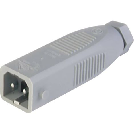 Hirschmann 932 038-106-1 Connettore di alimentazione STAS Spina dritta Tot poli: 2 + PE 16 A Grigio 1 pz. (1/2)