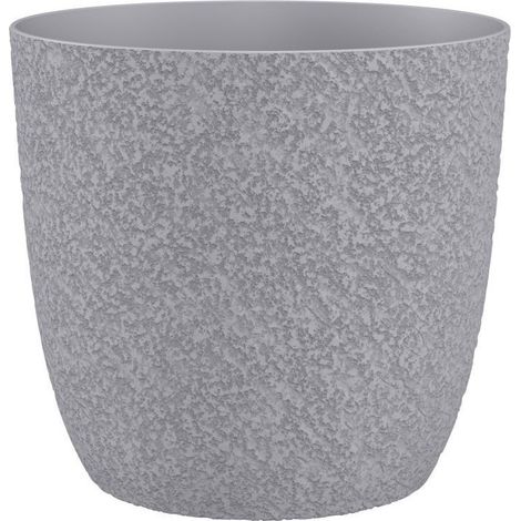 Recycelter Turo 19 Platinum FORM-PLASTIC Blumentopf