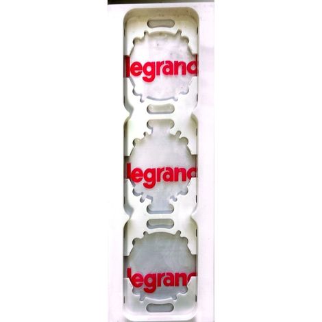 Legrand Diplomat Light 88449 Plaque 3 postes horizontal Blanc