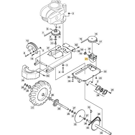 Scatola ingranaggi ORIGINALE STIGA per macchina interrafilo NT 60 1126-8074-01