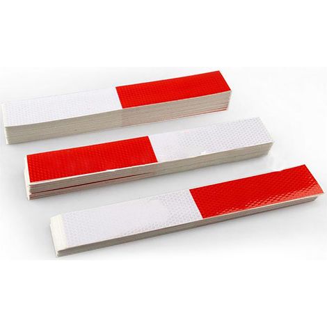 Lot de 10 autocollants réfléchissants universels pour voiture, bande de signalisation réfléchissante pour la sécurité de conduite de nuit (1/4)