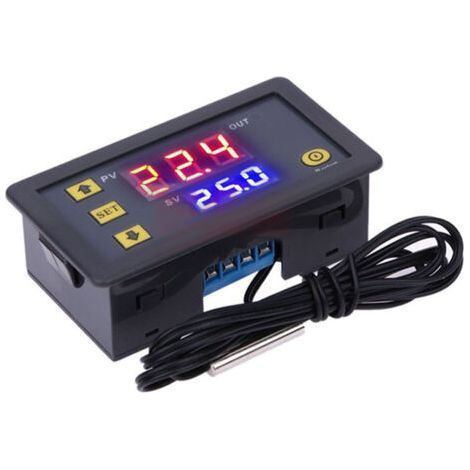 Temperature Controller Module with Waterproof Probe, High Precision Digital Display Thermostat Switch -50-110℃ 24V (1/5)