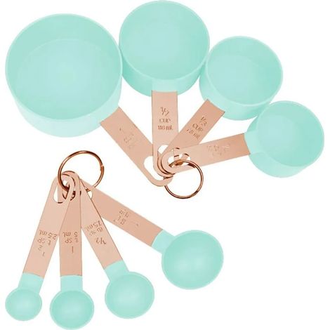 Ensemble de tasses à mesurer et cuillères en acier inoxydable Ensemble de 8 tasses à mesurer et cuillères à mesurer durables pour la cuisine Cuisson des ingrédients secs et liquides