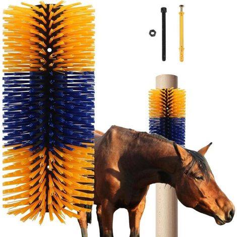 Brosses à gratter pour bétail, brosse à cheval, brosse de massage complet pour soulager les démangeaisons sur le dos du bétail, brosses pour chevaux, vaches, moutons, cochons (1/5)