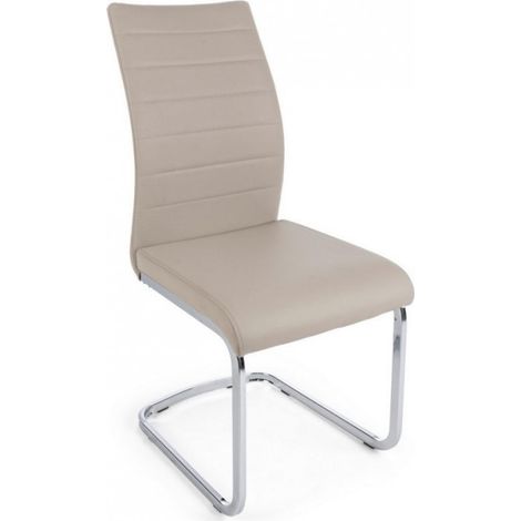 4x Chaise moderne rembourrée en éco-cuir Cappuccino MYRA 41x60x h98 cm (1/4)