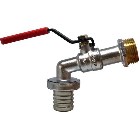 Robinet De Puisage Sortie 20mm Acier Avec Vanne à Sphère Raccord 3/4'' Laiton (1/5)