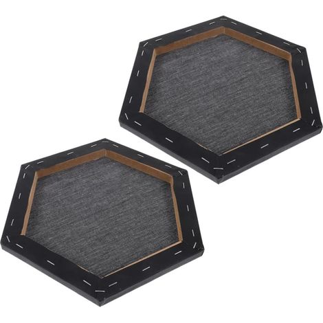 2pièces Panneaux De Toile Hexagonaux Pour Peinture à Huile Et Acrylique Cadre Toile Vierge Tendue Décoration De Maison Bureau (1/5)