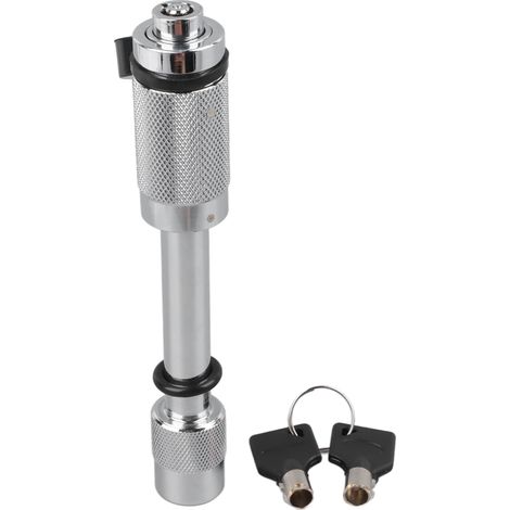 Verrou d'attelage remorque blanc, broche de verrouillage avec clé pour camion, SUV, 4x4, accessoire sécurité véhicule tout-terrain. (1/5)