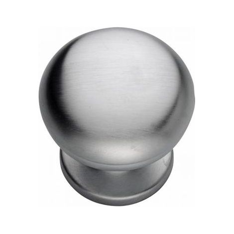 Pomolo per mobili 25x32mm cromo satinato , confezione da 2 pezzi