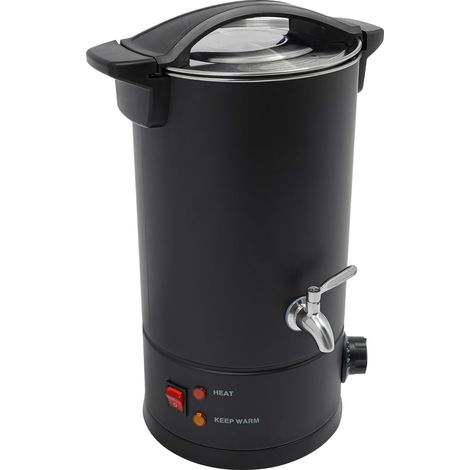 Wachsschmelzer für Kerzen, 10 l, 1800 W, elektrischer Wachserhitzer, Edelstahl, mit Ausgießerheizung, 30 bis 110 °C
