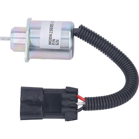Électrovanne de coupure diesel 12V 1503ES compatible moteurs D1505 V1505 - Arrêt carburant injection (1/5)