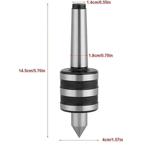 Pointe tournante MT2, Pointe de Centrage Pointe, Outils tour a metaux, d\'outils de tournage moyens de haute prcision de centre tournant de centre vivant de MT2 pour la machine de poupe de tour (1/3)