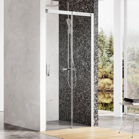 Ravak Matrix - Porte de douche en deux parties MSD2-120 R, 1175-1215 mm, verre satiné/clair 0WPG0U00Z1 (1/5)