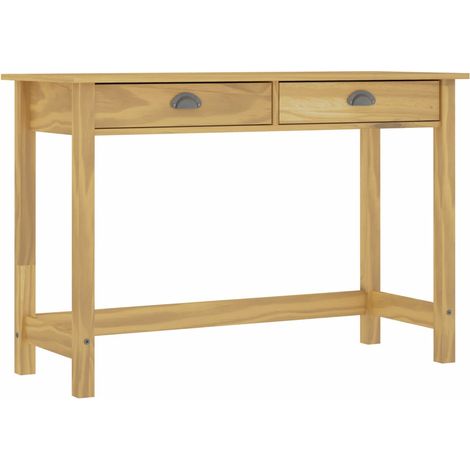 vidaXL Consolle Hill con 2 Cassetti 110x45x74 cm in Massello di Pino (1/5)