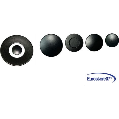 Kit 5 fuochi spartifiamma neri opachi per cucina Beko – 4 pezzi: 1 grande, 2 medi, 1 piccolo – Tripla coronacoperture smaltate – Eurostore07