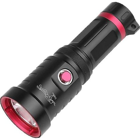 Torche de plongée, lampe de plongée sous-marine de 5000 lumens rechargeable, lampe de poche de plongée LED étanche IPX8 professionnelle, lampes submersibles sous-marines de 150 m avec batterie et char (1/4)