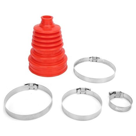 Couvercle anti-poussière universel en Silicone pour axe CV, Kit de serrage rond à vitesse constante, tête sphérique, rouge (1/5)
