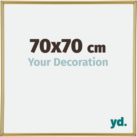 yd. - Cadre photo 70x70 - Or - Plastique - Annecy