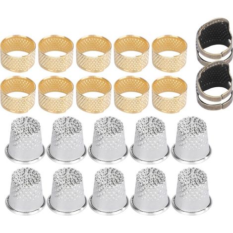 Set verstellbarer Messingfingerhüte, Fingerkuppenschutz, Bastel- und Strickzubehör (1/5)