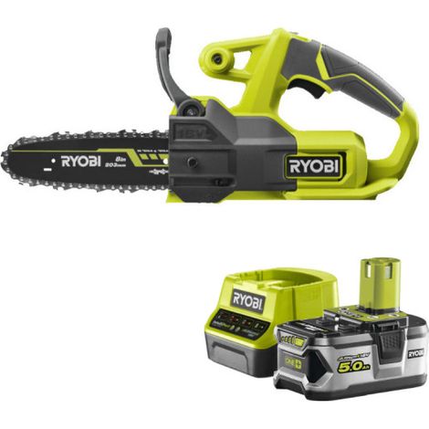 Pack RYOBI Tronçonneuse 18V One+ RY18CS20A-0 - 1 Batterie 5.0Ah - 1 Chargeur rapide RC18120-150