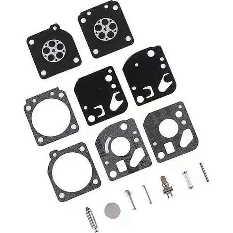 Kit de réparation/reconstruction de carburateur (15 pièces) pour débroussailleuse Ryobi RB-29 26cc et 30cc. Comprend : joint, membrane et joint de carburateur. (1/5)