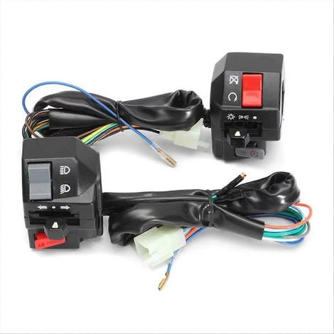 Conjunto de interruptores de manillar con interruptor de atenuación de faros para motocicleta SRZ150 MTR150 modificada (1/5)
