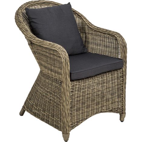 Fauteuil de jardin meuble luxe marron naturel (1/5)