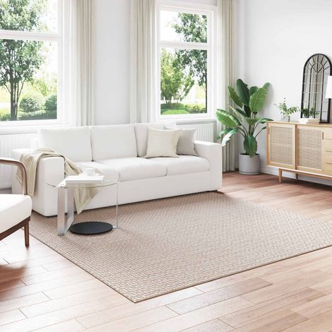 Alfombras de área Cuadrado FARO Crema 240 x 240 cm Poliéster