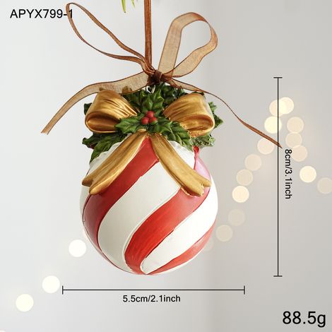 Décoration de Noël en résine peinte, suspension pour sapin avec cloche rétro en relief, ornement coloré style cartoon, accessoire festif pour maison et fête (1/2)