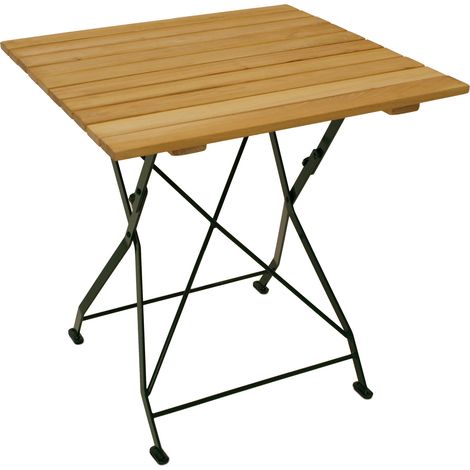 Klapptisch BAD TÖLZ 70x70cm, Flachstahl grün + Robinie (1/5)