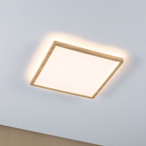 Paulmann LED Deckenleuchte Atria Shine Backlight Holzoptik 29,3x29,3cm LED Deckenleuchte (1/5)