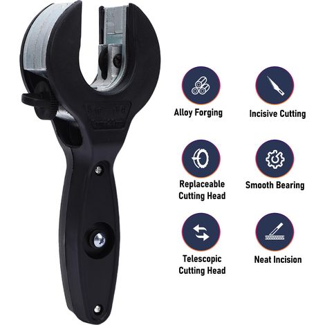 Coupe-tube à crémaillère avec tête rotative 360°, capacité 8-29mm, pour tubes cuivre, aluminium et plastique PPR (1/5)