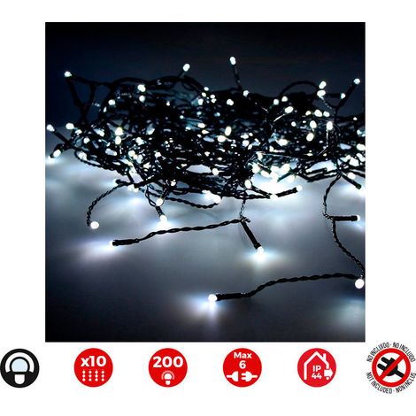 Rideau lumineux easy-connect 2x2m 10 bandes 200 led blanc froid 30v (usage interieur-exterieur) edm total 3,2w (1/3)