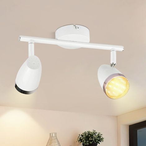 GBLY LED Deckenleuchte Drehbar Modern, Weiß 2 Flammig 8W Warmweiß 3000 K Deckenstrahler schwenkbar 350 °für Wohnzimmer Flur Küche Esszimmer
