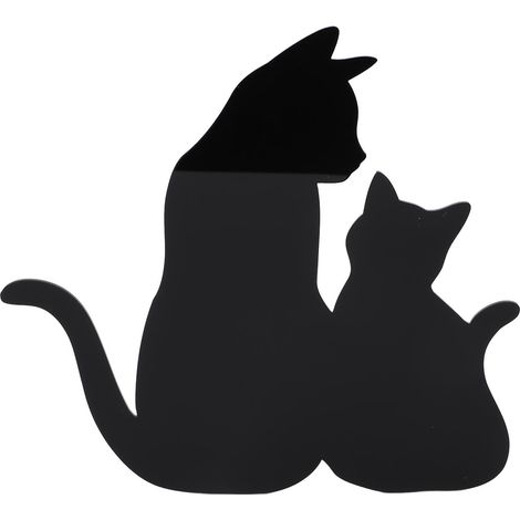 Veilleuse chat LED à détection de lumière et de son, lampe silhouette de chat noir pour salon, couloir, cuisine, chambre, décoration murale (1/5)