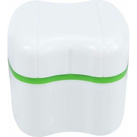 Boîte de rangement des dents pour prothèses dentaires avec panier de rinçage (vert) (1/5)