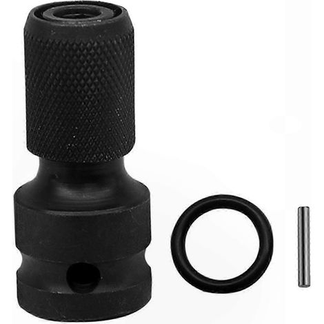 Adaptateur de douille femelle hexagonale 1/4 pouce pour clé à choc électrique, convertisseur d'extension 1/2 pouce carré, accessoire de vissage (1/5)