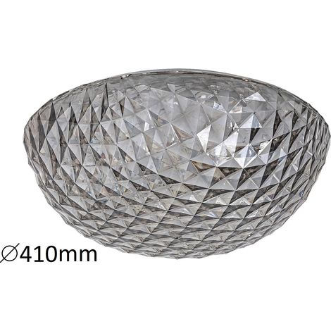 Lámpara de techo acrílica 41 cm LED 24W gris ceniza redonda Jillian 6967 Rabalux (1/5)