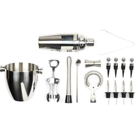 Coffret à cocktail 16 accessoires en acier inoxydable (1/4)