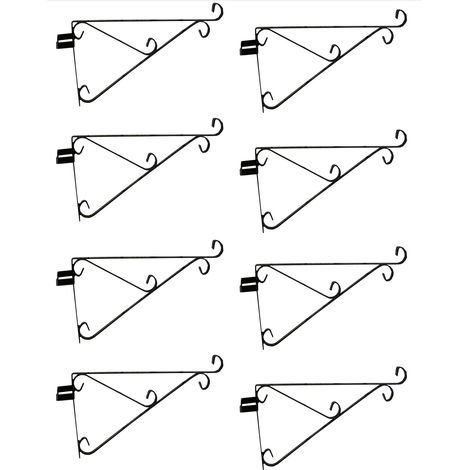 Ornate Hanging Basket Brackets for Concrete Fence Posts (Set of 8) (1/5)