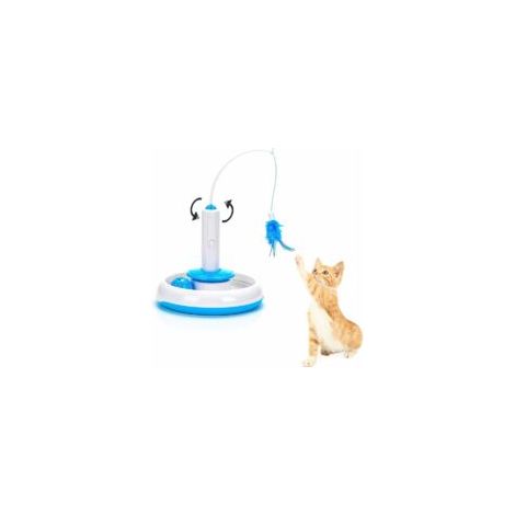 Jouet interactif pour chat avec plume rotative électrique à 360° et balle à clochette (jouet) (1/5)
