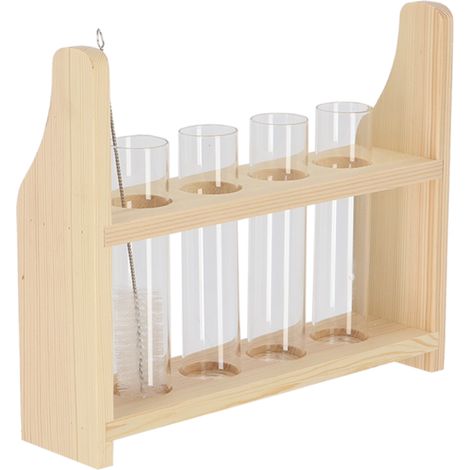 Support pour tubes à essai, Porte-tubes de laboratoire compact et robuste, 24,3 x 6 x 20 cm - PANGIVO