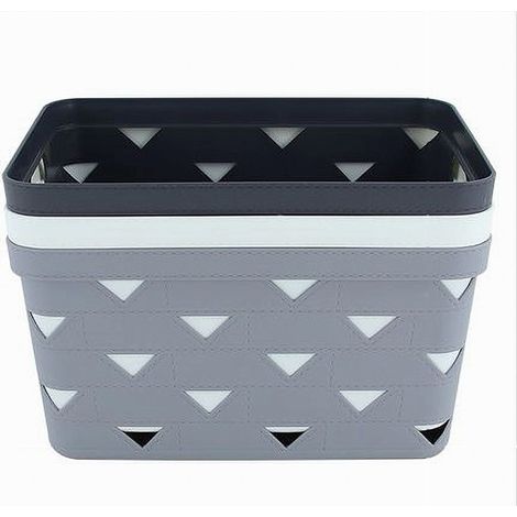 TRADE SHOP - Cesto Cestino Portatutto Oggetti Organizzatore Rettangolare 34x24.6x17.8cm 10720 - (1/5)