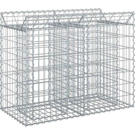 Maison Exclusive - Gabionen-Hochbeet Silber