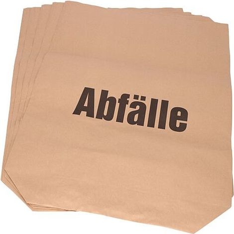 Sacs poubelle en papier brun 120 l, papier kraft résistant à l'humidité Impression : DECHETS, UE 25 pièces