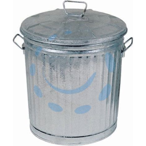 BIDONE IN LAMIERA ZINCATA CON COPERCHIO XTRA - Misura: 35LT
