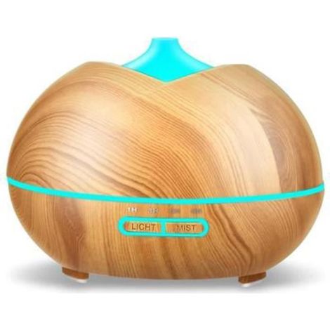 Humidificateur purificateur d'air 3L - Mini-maison - Bois et plastique - Marron
