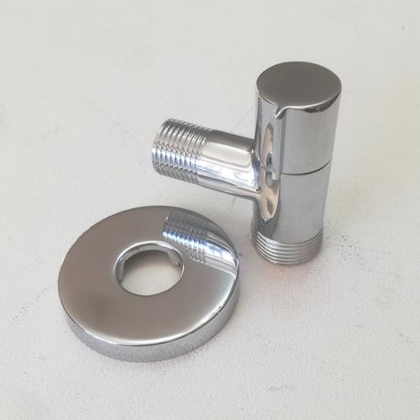 Rubinetto lavatrice lavastoviglie da 1/2 x 3/4 maniglia in ottone finitura cromata (1/2)
